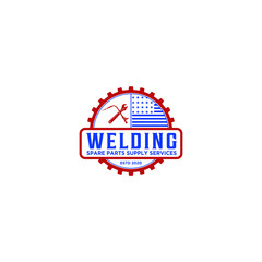 Welding industrial logo design - workshop sparepart service