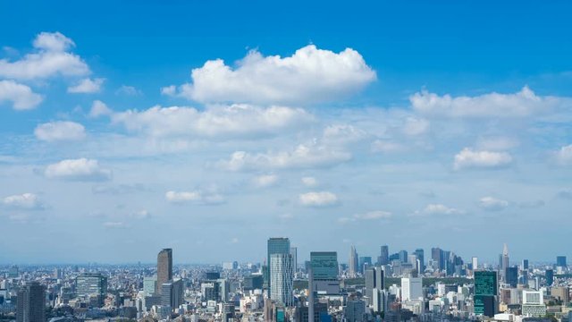東京風景　タイムラプス　渋谷 新宿