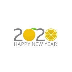 2020 Happy New Year orange icon