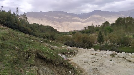 Fototapeta na wymiar Mountain view in Ishkhashim territory, Afghanistan