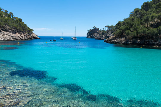 view of Cala Murta Bay in Majorca