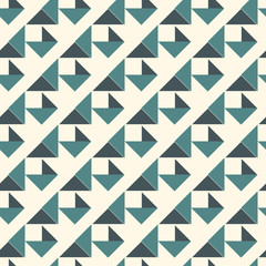 Seamless pattern with origami forms. Modern style geometric print. Repeated triangles contemporary abstract background