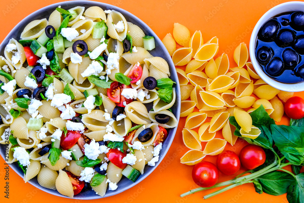 Wall mural Mediterranean Style Greek Pasta Salad