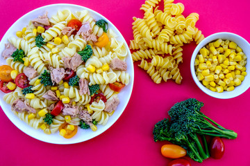 Tuna and Sweetcorn Healthy Pasta Salad