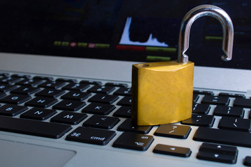Open lock on the keyboard