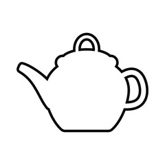 Teapot line icon, vector isolated sign
