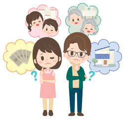 Illustration that couple is worried about lifestyle