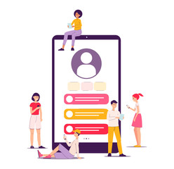 Customer workspace in the application and on the social network, personal account, client profile.