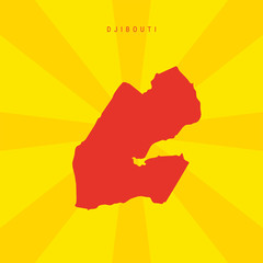 Obraz premium Djibouti Vector Map