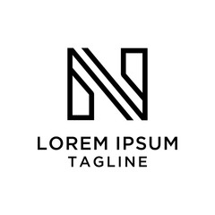 initial letter logo N, logo template