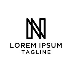 initial letter logo N, logo template