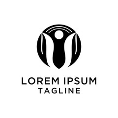 Abstract Human Logo Design Template