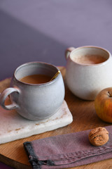 deux tasses de café latte