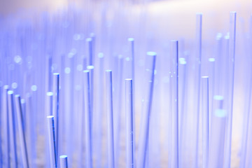 Purple glass light strip decoration light spot blur closeup tech background