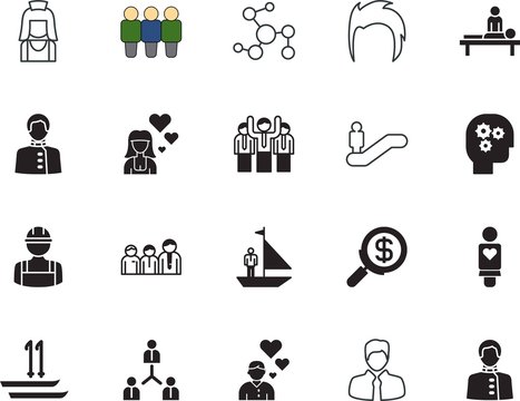 people vector icon set such as: hug, customers, factory, manufacturing, connection, style, sailing, leadership, earth, paper, traffic, stair, object, broom, shoulder, mind, portrait, housekeeping