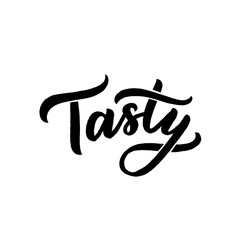 Hand drawn lettering tasty for overlay, banner, poster, packaging, logo, lable. Calligraphy tasty. - 291010654