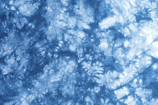 blue tie dye pattern abstract background.