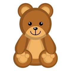 Plakat Isolated cute teddy bear image - Vector illustration
