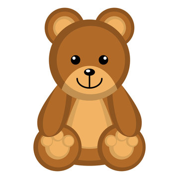 Isolated cute teddy bear image - Vector illustration