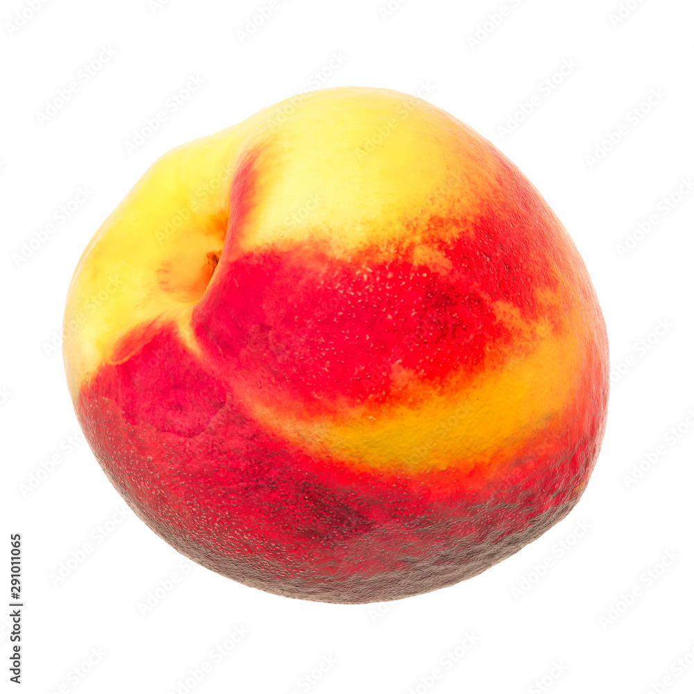 Aufkleber nectarine fruit close-up 3d rendering with realistic texture