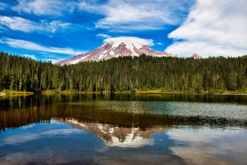 Mt Rainier Relected in Lake