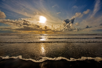 Sunset over Pacific Ocean