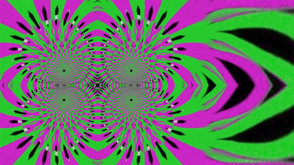 Ornate geometric pattern and artfully abstract multicolored background