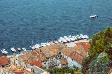 Old town Sibenik and Adriatic Sea, Croatia