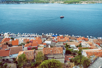 Old town Sibenik and Adriatic Sea, Croatia