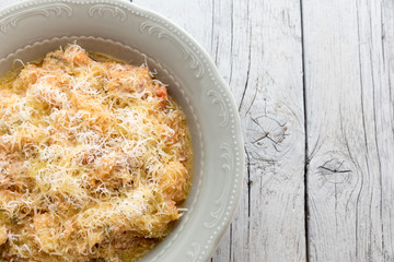 Vegetable soup with cheese