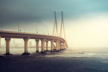 Bandra–Worli Sea Link is a cable bridge in Mumbai, India