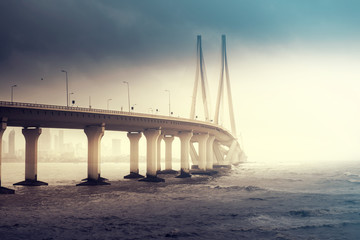 Bandra–Worli Sea Link is a cable bridge in Mumbai, India