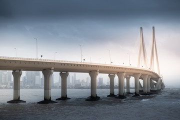 Bandra–Worli Sea Link is a cable bridge in Mumbai, India