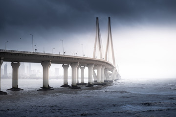 Bandra–Worli Sea Link is a cable bridge in Mumbai, India