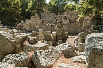 Fototapeta na wymiar Ruins of ancient city of Phaselis, Antalya province,Turkey