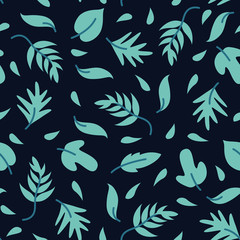 Leaf Variation Seamless Spring Floral Pattern