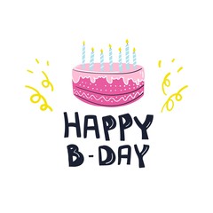 Happy Birthday typographic vector design for greeting cards, Birthday card, invitation card.