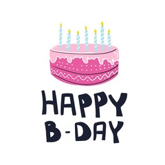 Happy Birthday typographic vector design for greeting cards, Birthday card, invitation card.