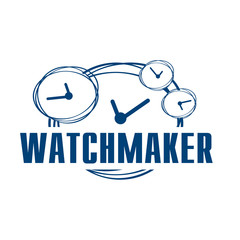 Vector logo for watchmaker and watch repair