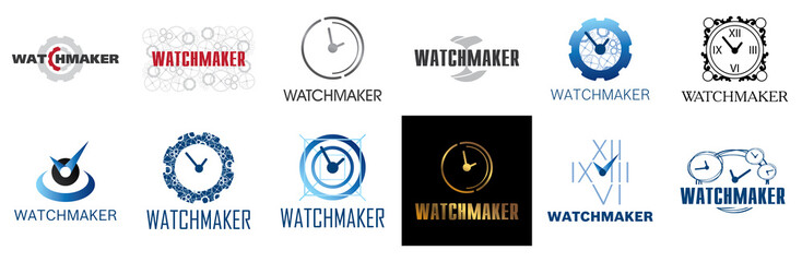 Vector logo for watchmaker and watch repair