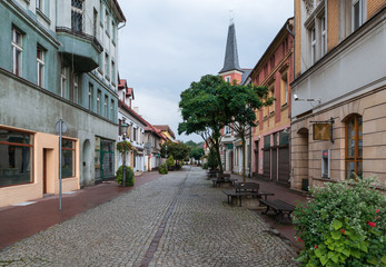 The architecture in the centre of Pszczyna