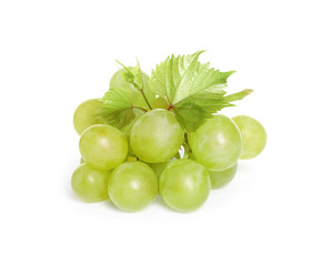 Bunch of fresh ripe juicy grapes isolated on white