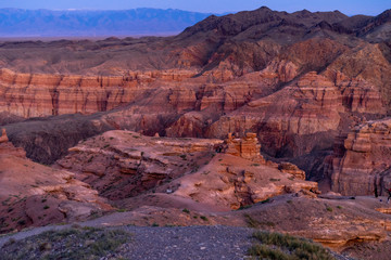 view of Charyn canyon in Kazakhstan