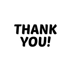Fototapeta premium Thank you text, vector illustration