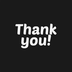Thank you text, vector illustration. Vintage style.