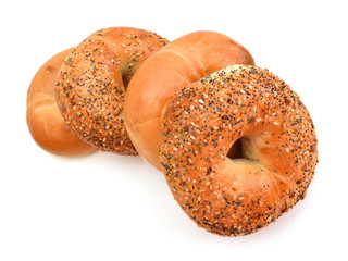 Bagels On White Background