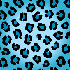 vector illustration of neon seamless leopard pattern