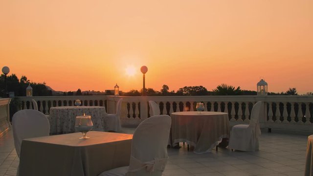 Tramonto sul terrazzo