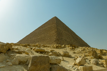 Fototapeta na wymiar Cheops, Kefren, Micerino pyramids of Giza. Egypt