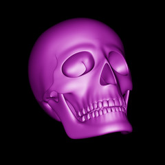 The geometry of a skull. 3D Illustration.
